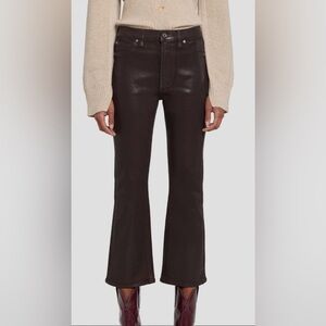 7 for All Man Kind High Waist Slim Kick Chocolate Coated Jeans NWOT 27 $248
